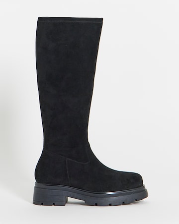 Dulcie Chunky Stretch Knee High Boots - Extra Wide Fit (EEE) & Super Curvy Calf