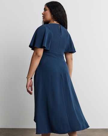 Joanna Hope Navy Angel Sleeve Dress