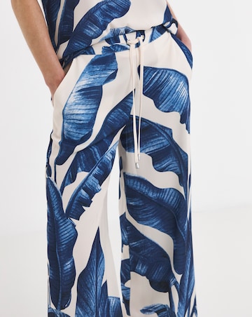 Blue Print Wide Leg Trouser Co-ord