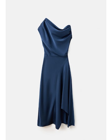 Mango Asymmetrical Satin Dress