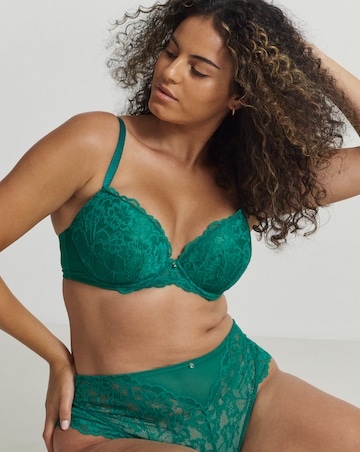 Ann Summers Sexy Lace Planet Padded Plunge Bra Green
