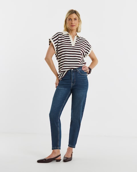 Mid Blue Mom Jeans