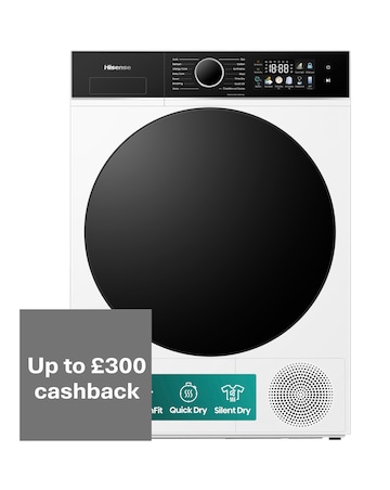 Hisense 3i 9kg KitchenFit Heat Pump Dryer White