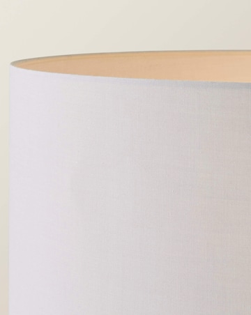 ValueLights Charlie Chrome Floor Lamp with Large Grey Reni Shade