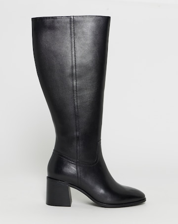 Nessa Leather Heel Knee High Boots - Extra Wide Fit (EEE) & Super Curvy Calf