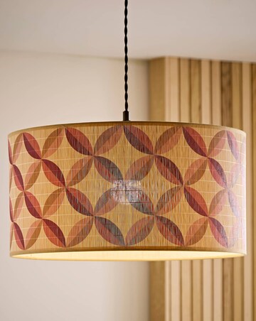 ValueLights Lori Large Geo Print Bamboo Shade
