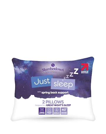 Slumberdown Just Sleep Firm Support Pillow 2 Pack
