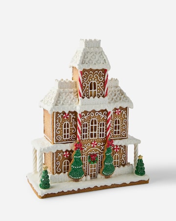 Large Lit Gingerbread House