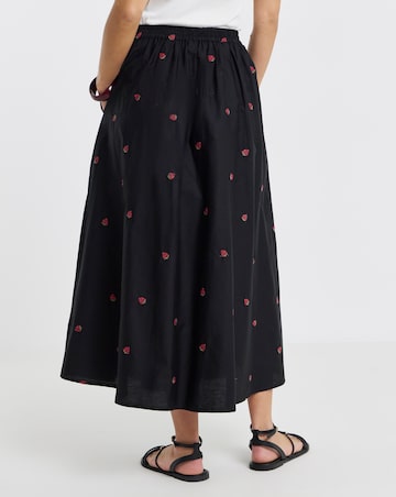 Simply Be Embroidered Poplin Midaxi Skirt