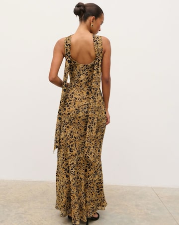 Pretty Lavish Arden High Cowl Scarf Leopard Print Maxi Dress