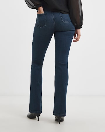 Indigo Stretch Denim Flared Jeans