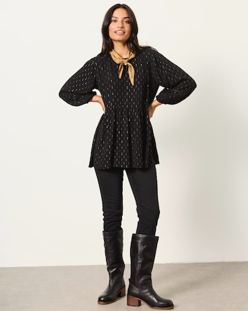 FatFace Stella Metallic Long Blouse