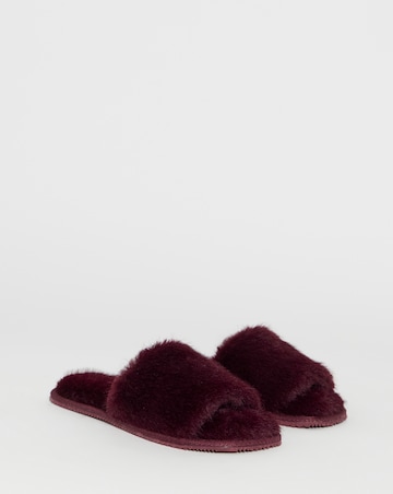 Maisie Fluffy Mule Slippers - Wide Fit (E)