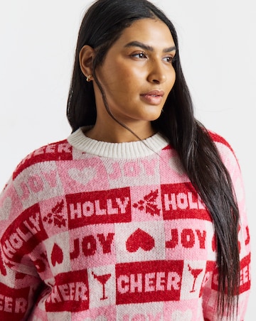 Festive Cheer Patchwork Christmas Jumper