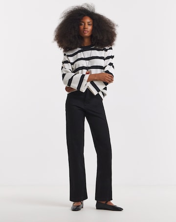 Black 24/7 Stretch Straight Leg Jeans