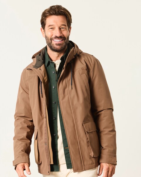 New In - FatFace Bala Waterproof Jacket - Natural