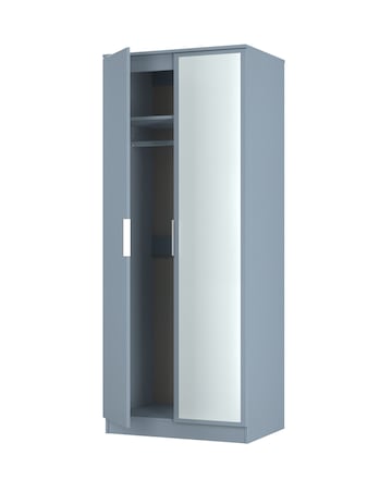 Humber Ready Assembled 2 Door Mirrored Wardrobe - Kids
