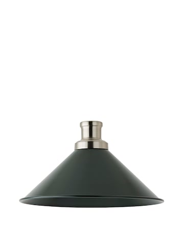 ValueLights Morgan Forest Taper Shade with Brushed Chrome Fitting