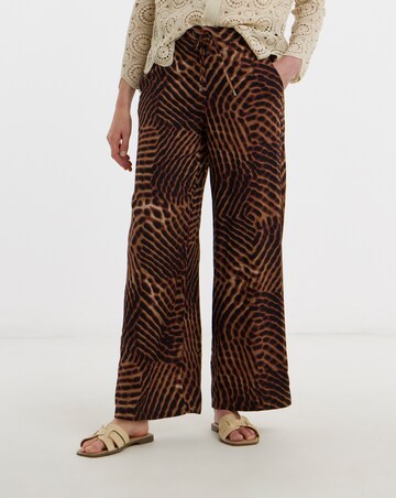 Spun Viscose Wide Leg Trouser