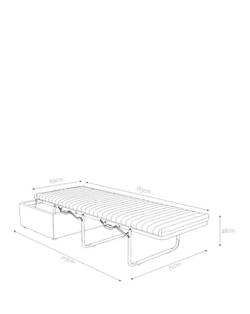 Jay-Be Cosy Chenille Footstool Bed with Comfort Mattress