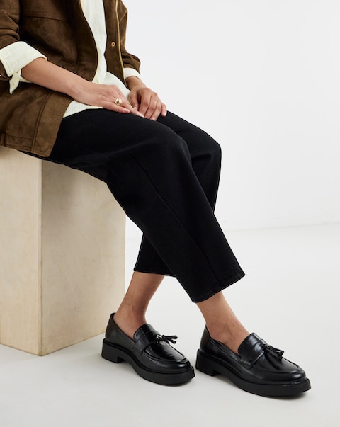 Madelyn Tassle Detail Loafer Shoes - Extra Wide Fit (EEE)