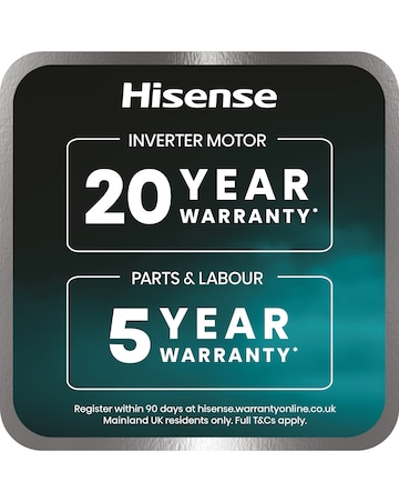 Hisense 5i 12kg / 8kg Heat Pump KitchenFit Washer Dryer Black
