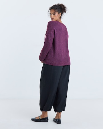 Embroidered Floral Knitted Jumper