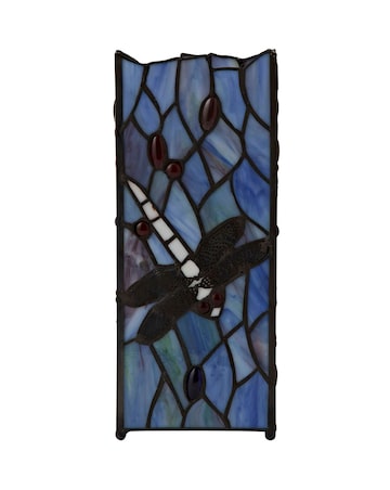 ValueLights Dragonfly Design Tiffany Square Table Lamp
