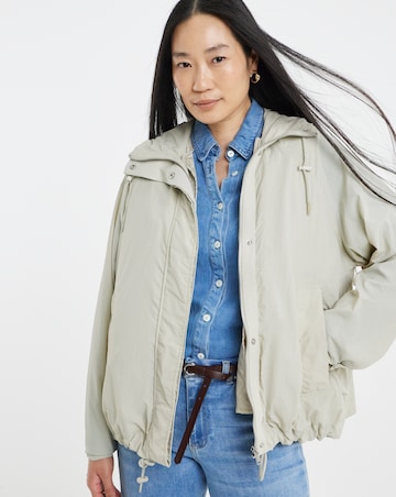 Neutral Tech Parka with Removable Inner