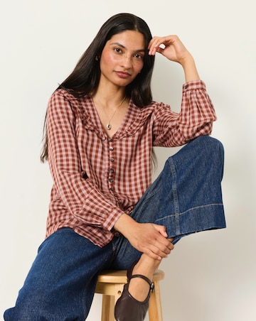 FatFace Alba Gingham Blouse