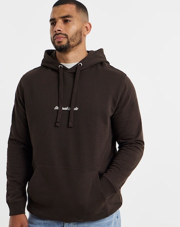 Jack & Jones Norrebro `Originals Studio` Embroidered Sweat Hoodie - Brown