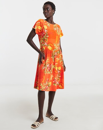 Jersey Angled Seam Mini Dress