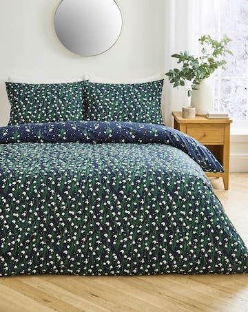 Snowdrop Cotton Blend Reversible Duvet Cover Set
