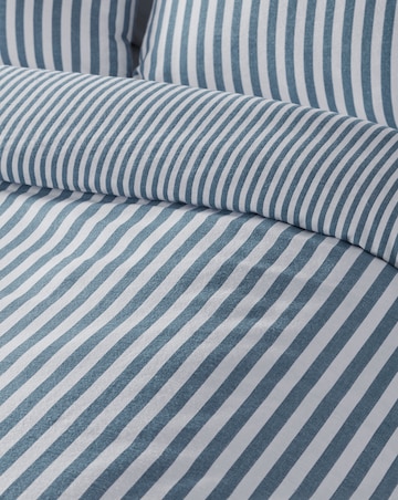 Catherine Lansfield Brushed Stripe Duvet Cover Set