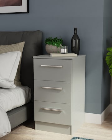 Eider Ready Assembled 3 Drawer Bedside - Kids