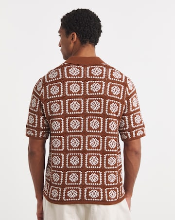 Only & Sons Bart Crochet Shirt - Rust