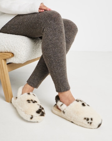Truth Fluffy Slingback Slippers - Extra Wide Fit (EEE)