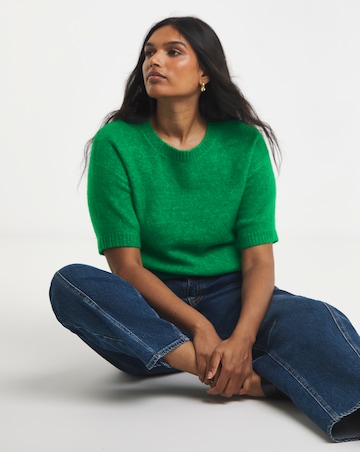 Sponge Short Sleeve Boxy Knitted Tee