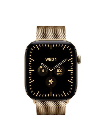 Apple Watch Series 12 GPS + Cellular 46mm - Gold Titanium/Gold Milanese - S/M