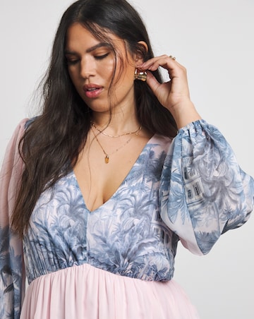 Joanna Hope Printed Volume Maxi Dress