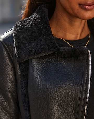 Sosandar Faux Shearling Coat