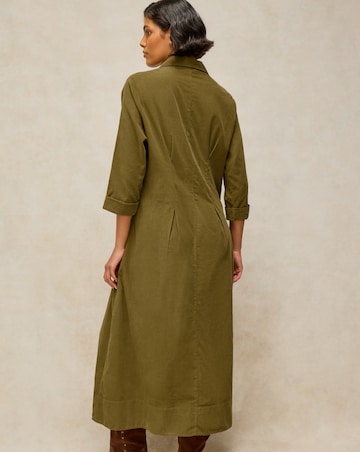 White Stuff Ellie Cord Pleated Dress