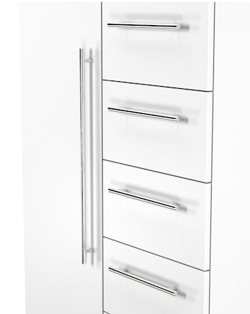Osprey Ready Assembled 1 Door 5 Drawer Kids Wardrobe - Kids
