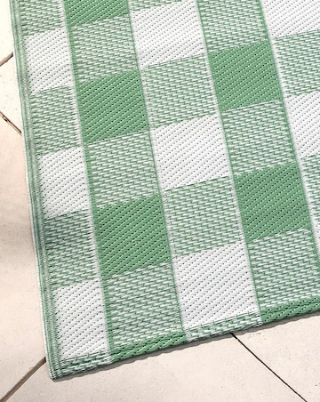 Gingham Outdoor Rug