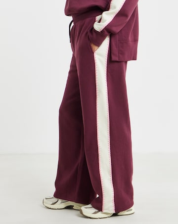 Simply Be Chocolate Whipstitch Side Stripe Jogger