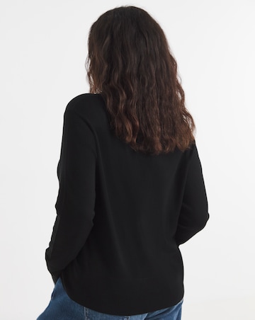Fine Gague Scallop Edge Cardigan