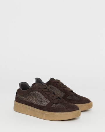Alexa Chunky Retro Mixed Material Trainers - Wide Fit (E)