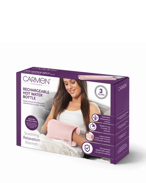 Carmen Spa Rechargeable Hot Water- Pink