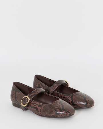 Elizabeth Buckle Mary Jane Shoes - Wide Fit (E)