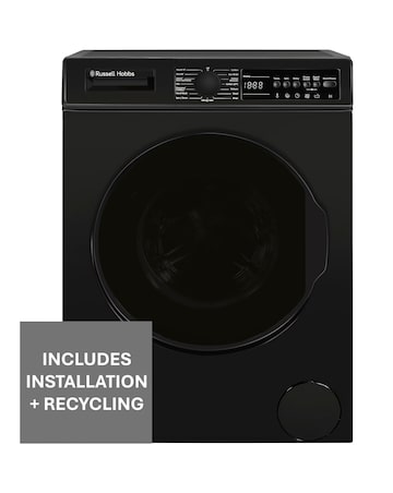 Russell Hobbs RH914W116B 9kg 1400rpm Washing Machine Black + Install
